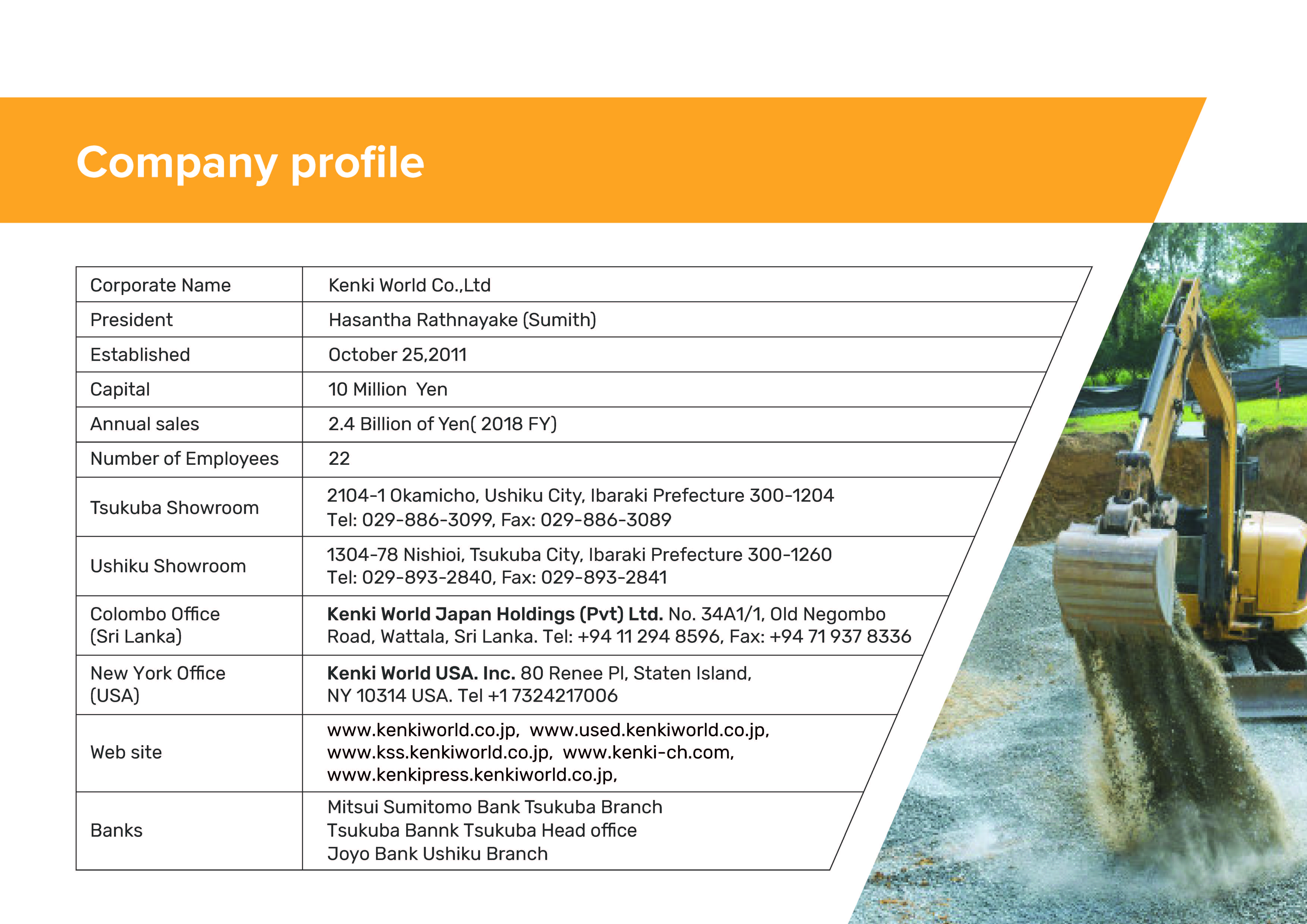 company profile kenki world Co.Ltd hasantha rathnayake
